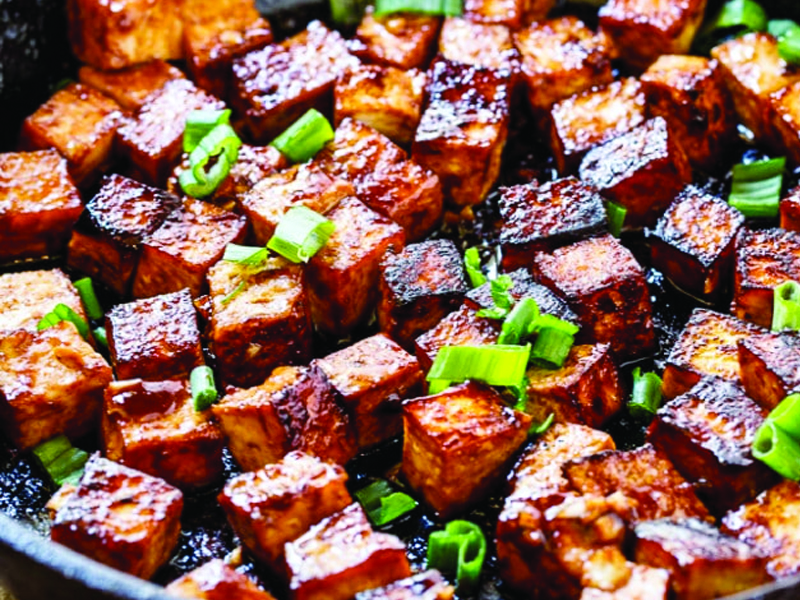 Sweet, Sticky & Spicy Tofu